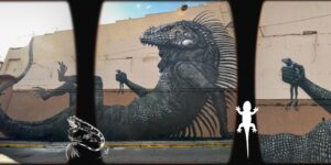 Dipinto murale Iguana Porto Rico